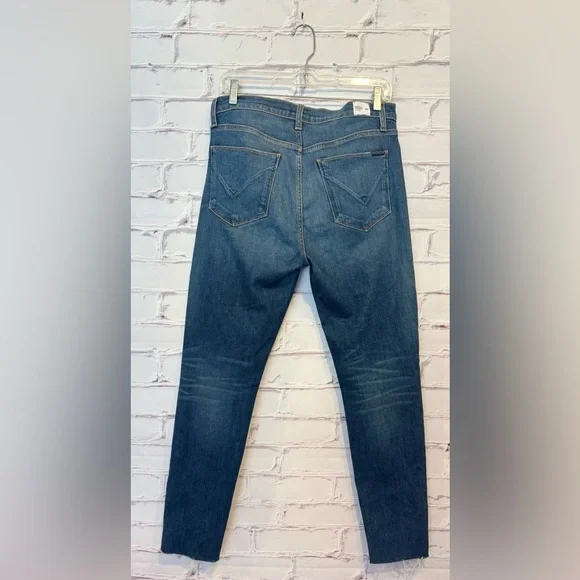 Hudson High Waist Barbara Super Skinny 10 Front Rise Cut Off Jeans Size 30 - Picture 2 of 6